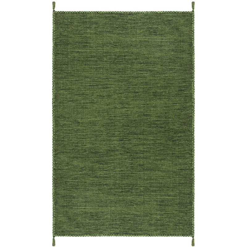 SAFAVIEH Montauk Green/Black 5 ft. x 8 ft. Border Area Rug MTK150Y-5