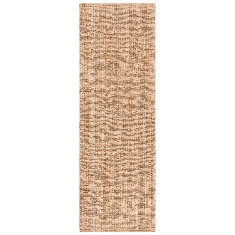 SAFAVIEH Natural Fiber Beige 2 ft. x 13 ft. Solid Color Gradient Runner Rug NFB119B-213