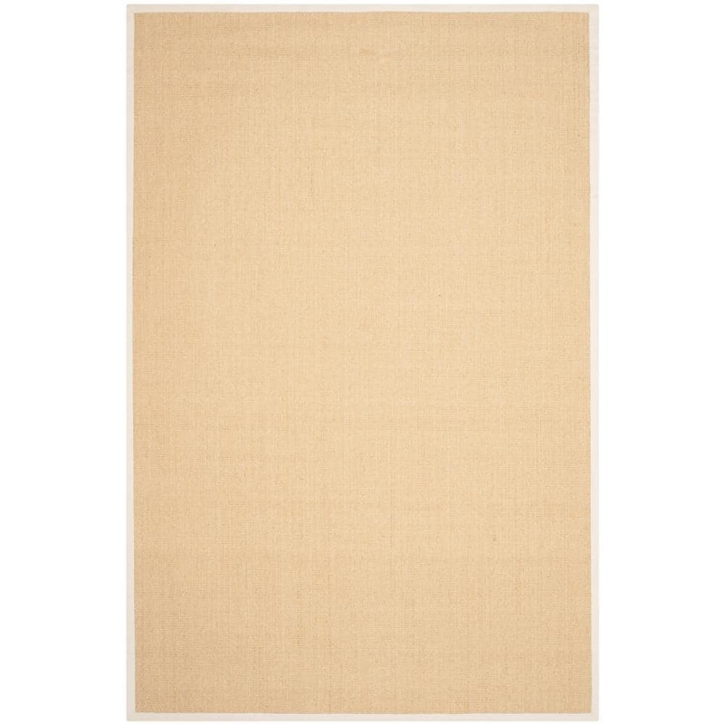 SAFAVIEH Natural Fiber Maize/Wheat 6 ft. x 9 ft. Border Area Rug NF441K-6