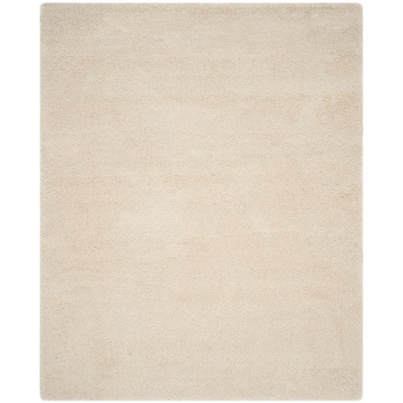 SAFAVIEH Santa Monica Shag Ivory 9 ft. x 12 ft. Solid Area Rug SGN725-1212-9