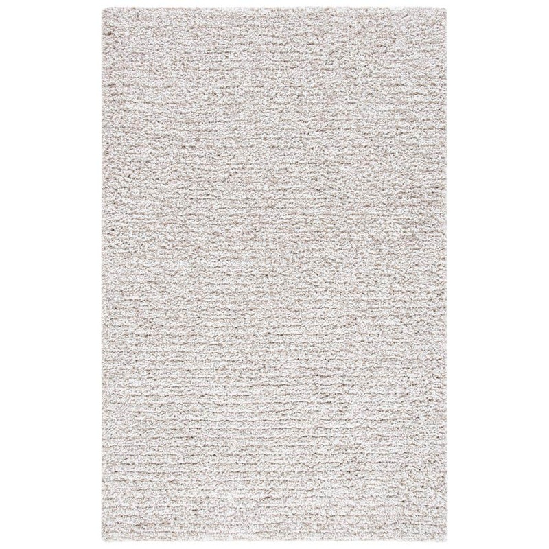 SAFAVIEH Ultimate Shag Sand/Ivory 4 ft. x 6 ft. Solid Area Rug SGU211C-4