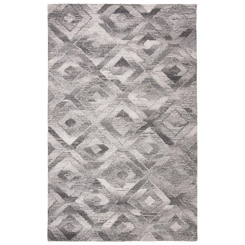 SAFAVIEH Abstract Gray 6 ft. x 9 ft. Geometric Area Rug ABT635F-6