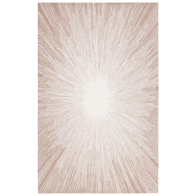 SAFAVIEH Abstract Ivory/Dark Beig 8 ft. x 10 ft. Eclectic Star Area Rug ABT375B-8