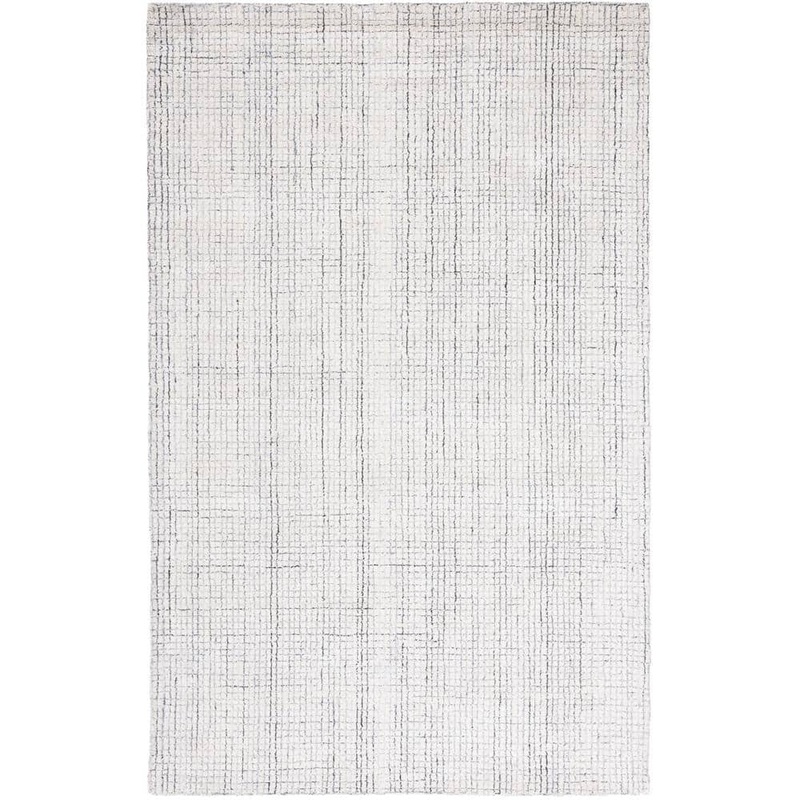 SAFAVIEH Abstract Ivory/Grey Doormat 2 ft. x 3 ft. Abstract Striped Area Rug ABT470F-2