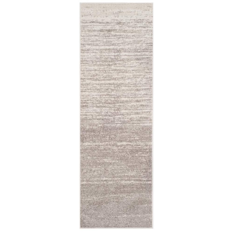 SAFAVIEH Adirondack Light Gray/Gray 3 ft. x 14 ft. Solid Runner Rug ADR113C-214