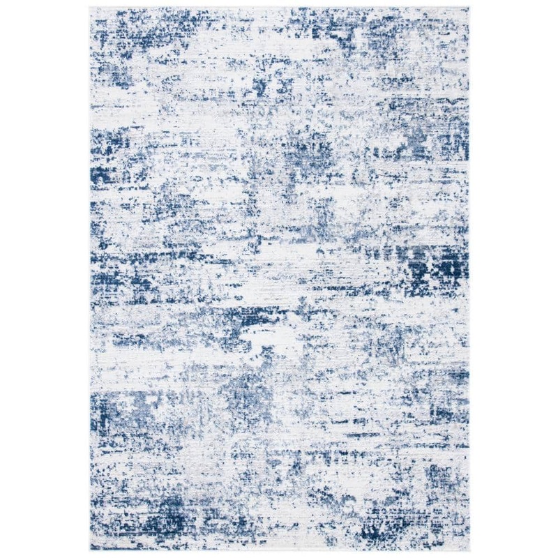 SAFAVIEH Amelia 4 ft. x 6 ft. Ivory/Navy Abstract Area Rug ALA700B-4