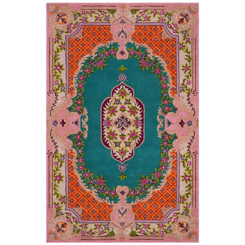 SAFAVIEH Bellagio Blue/Pink 5 ft. x 8 ft. Area Rug BLG535M-5