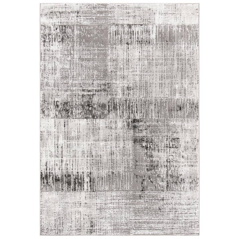 SAFAVIEH Craft Gray/Dark Gray 4 ft. x 6 ft. Plaid Abstract Area Rug CFT874H-4