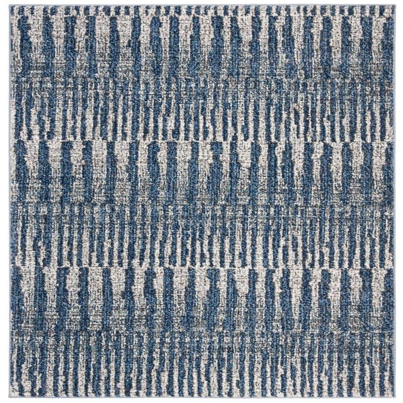 SAFAVIEH Galaxy Navy/Light Gray 5 ft. x 5 ft. Square Abstract Area Rug GAL118N-5SQ