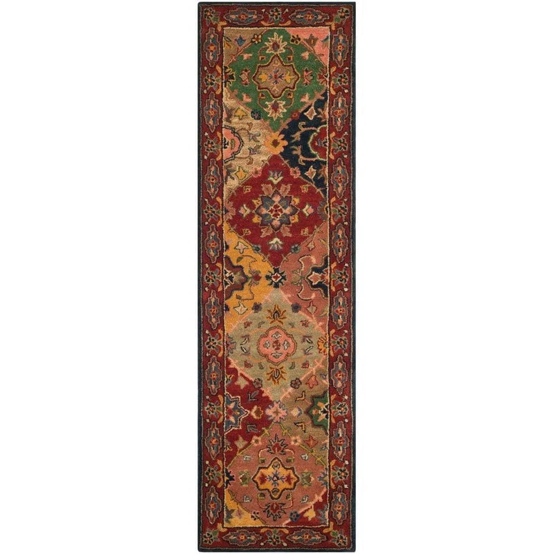 SAFAVIEH Heritage Red/Multi 2 ft. x 6 ft. Border Runner Rug HG926A-26
