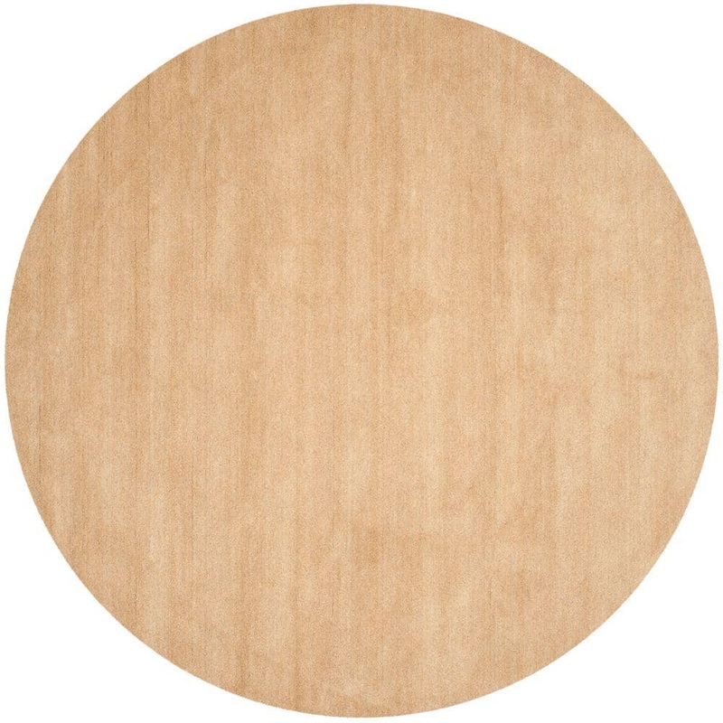 SAFAVIEH Himalaya Beige 6 ft. x 6 ft. Round Solid Area Rug HIM610E-6R