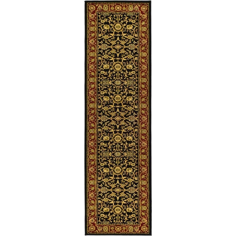 SAFAVIEH Lyndhurst Black/Red 2 ft. x 20 ft. Border Runner Rug LNH212G-220