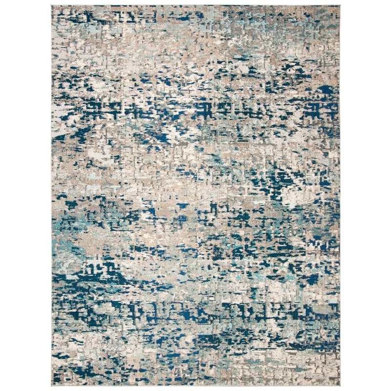 SAFAVIEH Madison Grey/Blue 12 ft. x 18 ft. Abstract Gradient Area Rug MAD460K-1218