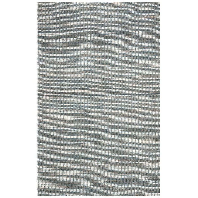 SAFAVIEH Marbella Blue/Ivory Doormat 3 ft. x 5 ft. Solid Area Rug MRB303M-3