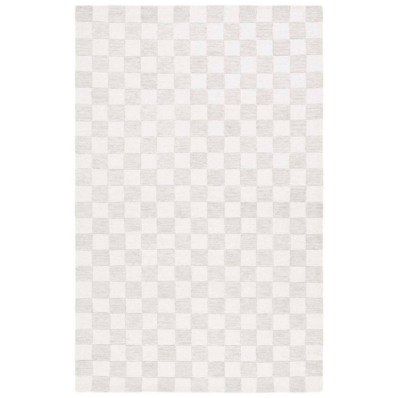 SAFAVIEH Martha Stewart Beige/Ivory 3 ft. x 5 ft. Checkered Area Rug MSR4760B-3