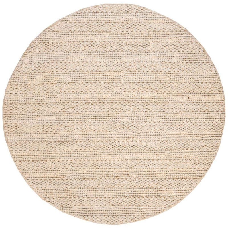 SAFAVIEH Natural Fiber Bleach 10 ft. x 10 ft. Solid Color Round Area Rug NF212D-10R
