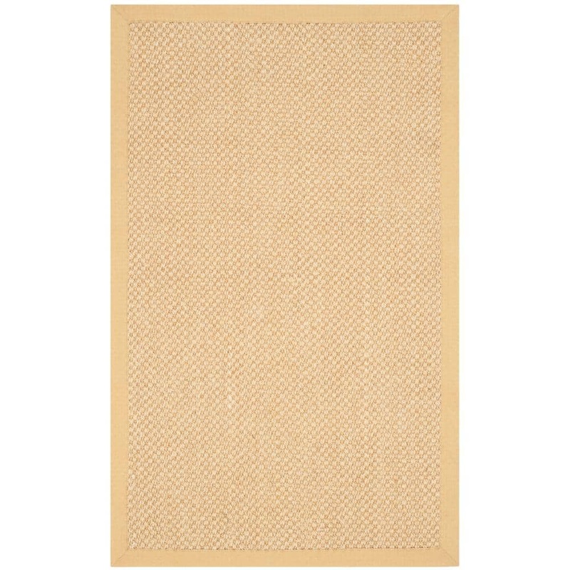 SAFAVIEH Natural Fiber Maize/Wheat Doormat 3 ft. x 5 ft. Border Area Rug NF443A-3