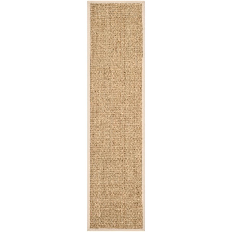 SAFAVIEH Natural Fiber Tan/Beige 3 ft. x 6 ft. Border Runner Rug NF114A-26