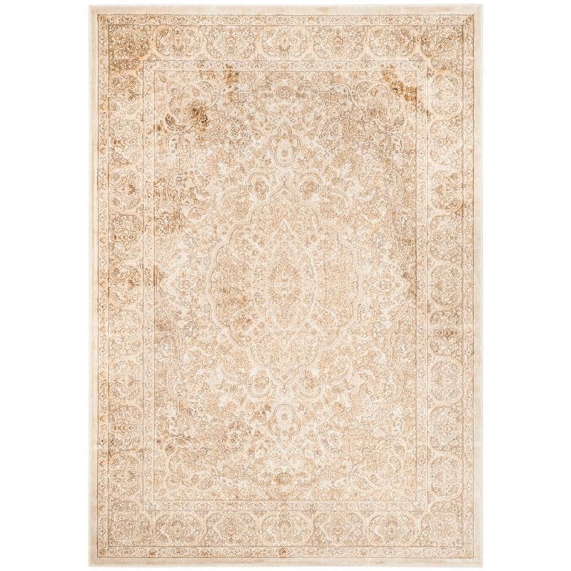 SAFAVIEH Paradise Stone/Cream 8 ft. x 11 ft. Border Area Rug PAR169-3444-8