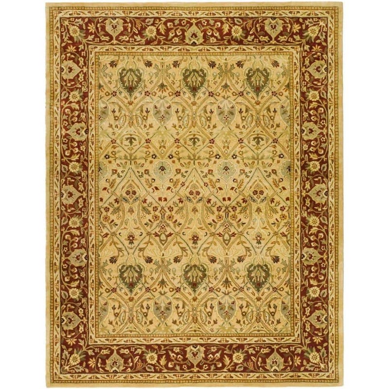 SAFAVIEH Persian Legend Ivory/Rust 10 ft. x 14 ft. Border Area Rug PL819D-10