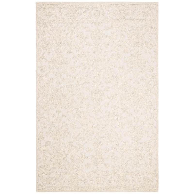 SAFAVIEH Trace Ivory 6 ft. x 9 ft. Floral Medallion Area Rug TRC102C-6