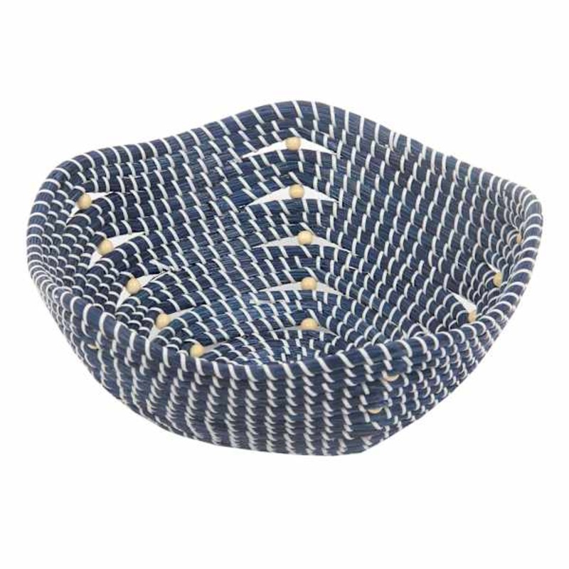 Blue Seagrass Bowl, 15″
