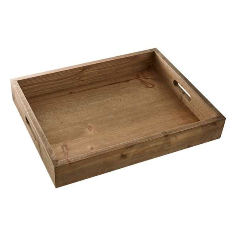 Brown Wood Decorative Tray, 18×14