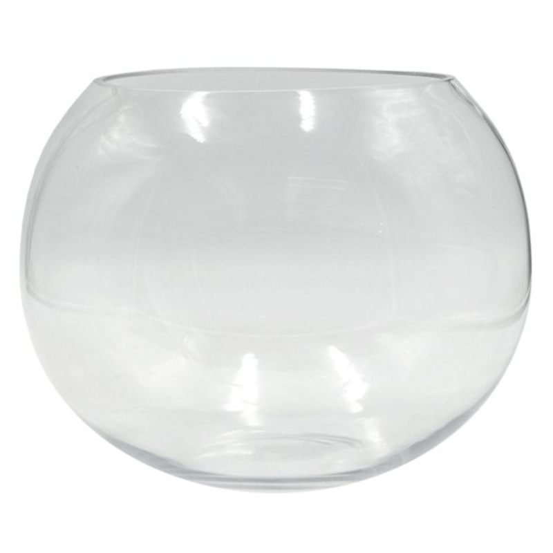 Clear Glass Vase, 10″