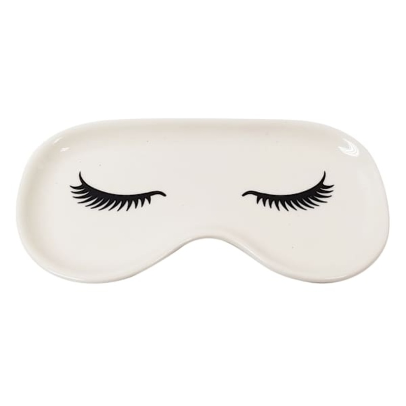 Closed Eyes Ceramic Trinket Tray, 6″