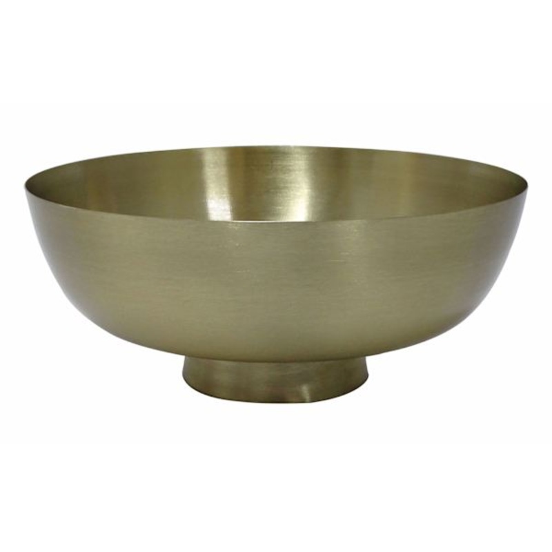 Crosby St Gold Metal Pedestal Bowl, 11″