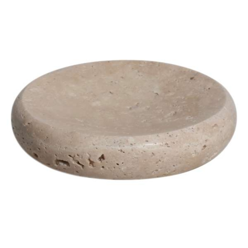 Crosby St. Travertine Trinket Tray, 4″