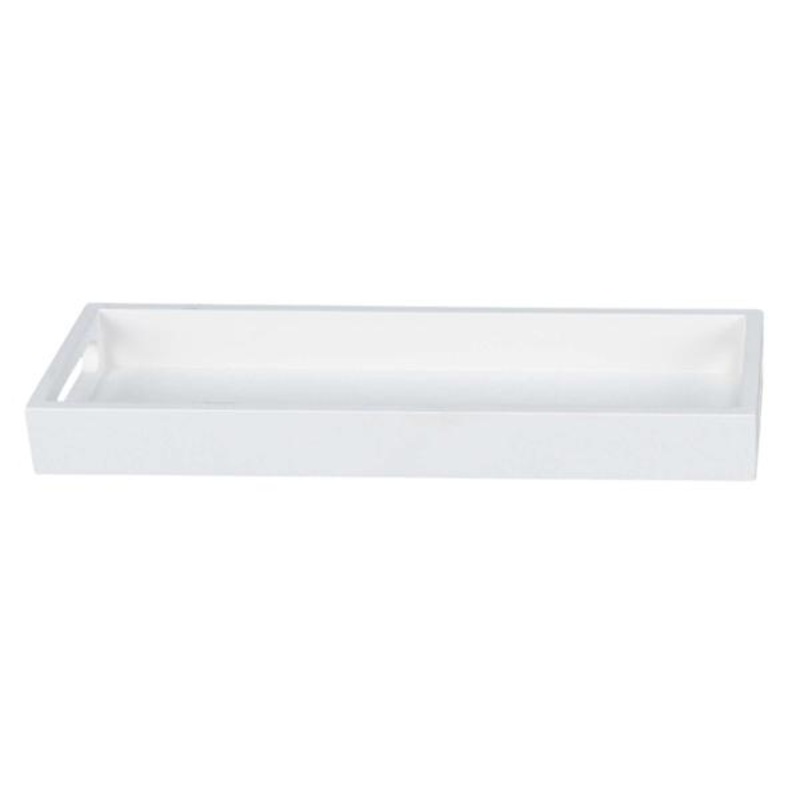 Crosby St. White Decorative Tray, 15x5x2