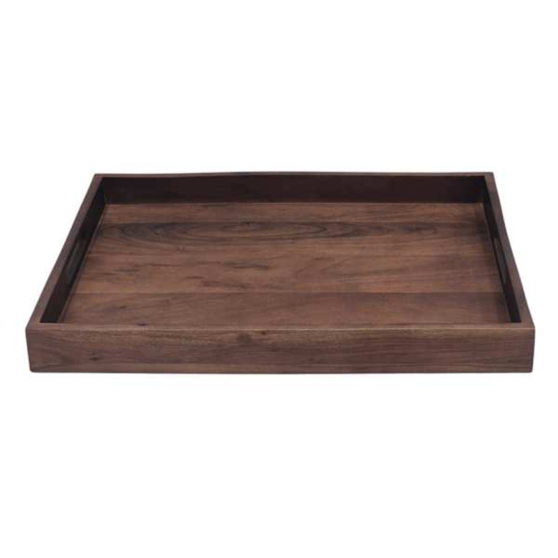 Espresso Acacia Wood Rectangle Tray, 20×15