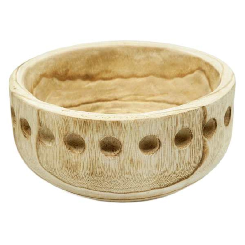 Etched Wood Bowl, 4″