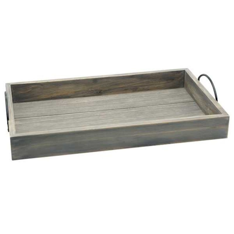Grey Washed Wooden Tray, 12×20.5