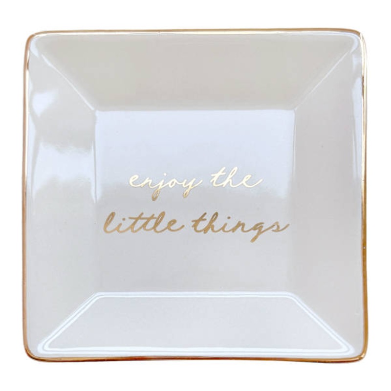 Habitat for Humanity Enjoy The Little Thinks Trinket Tray, 4″