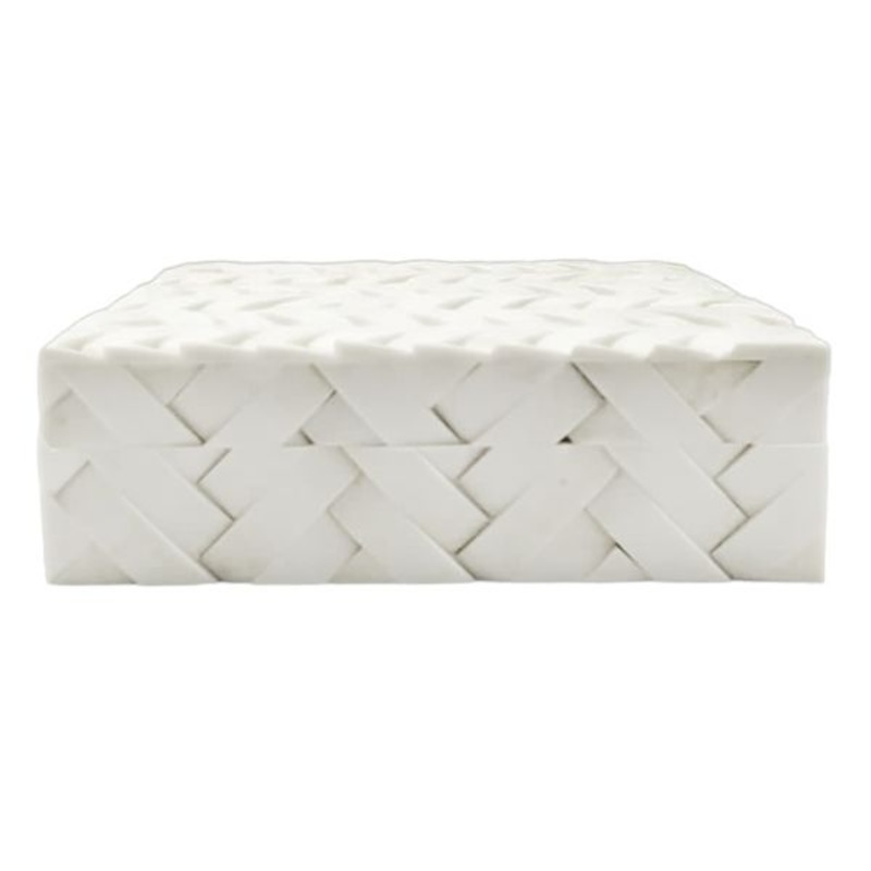 Providence Neutral Chevron Decorative Box, 9″