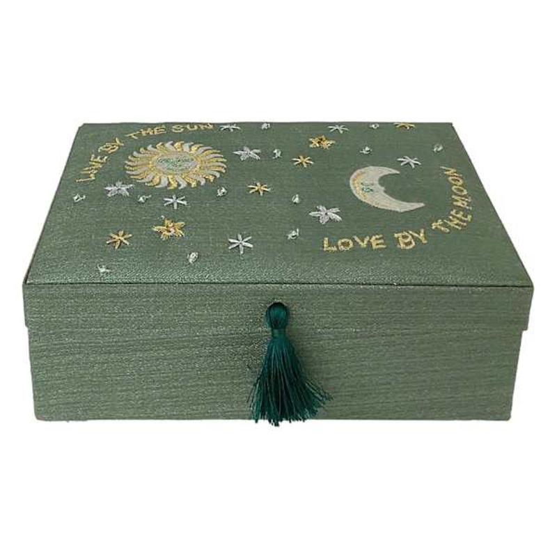 Sage Serenity Green Fabric Box, 7×5