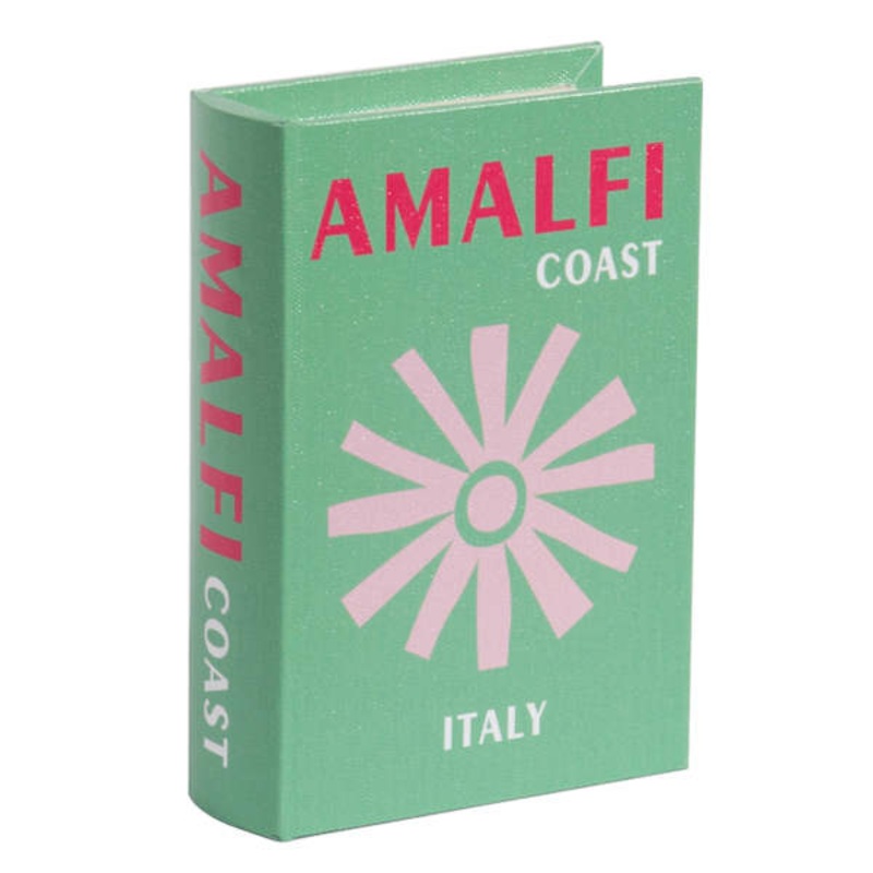 Small Light Green Amalfi Coast Book Box, 6.5×4.5×1.6