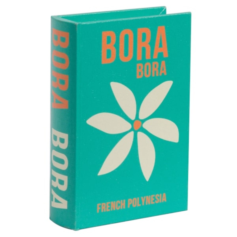Small Teal Bora Bora Book Box, 6.5×4.5×1.6