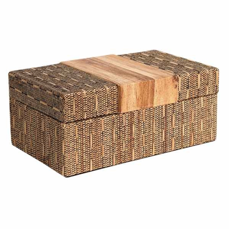 Tracey Boyd Natural Seagrass Woven Box, 11×4.5