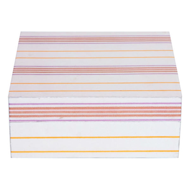 Tracey Boyd Pink Striped Box Decor, 6×5