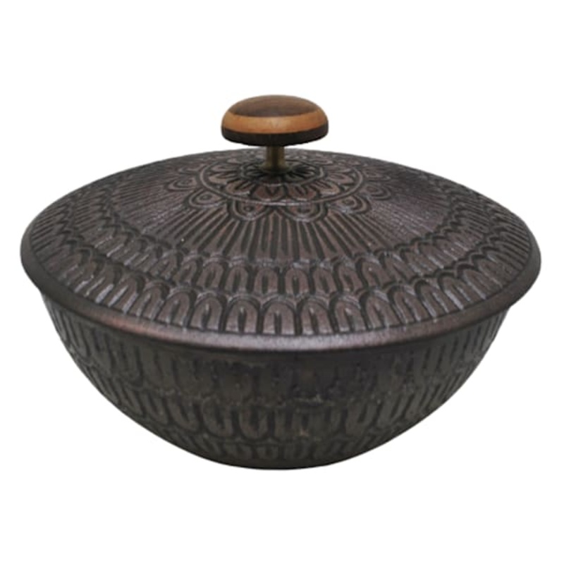 Tracey Boyd Textured Round Box Decor, 7″