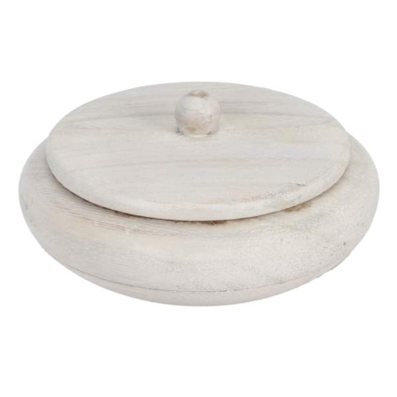 Ty Pennington Driftwood Round Container, 5.5″