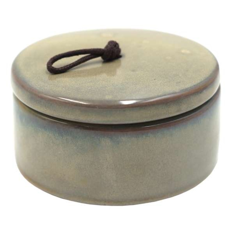 Ty Pennington Grey Round Ceramic Box, 4×2