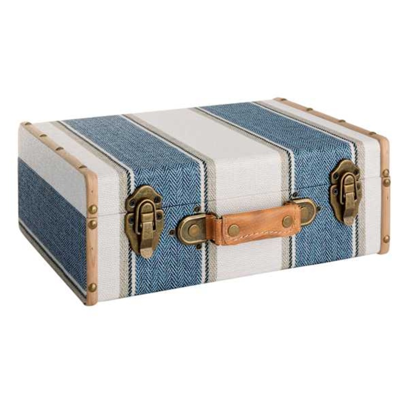 Vintage Denim Decorative Suitcase, 14″