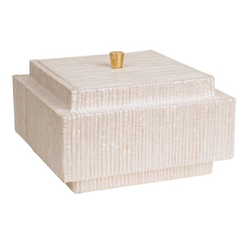 White Woven Box, 9″