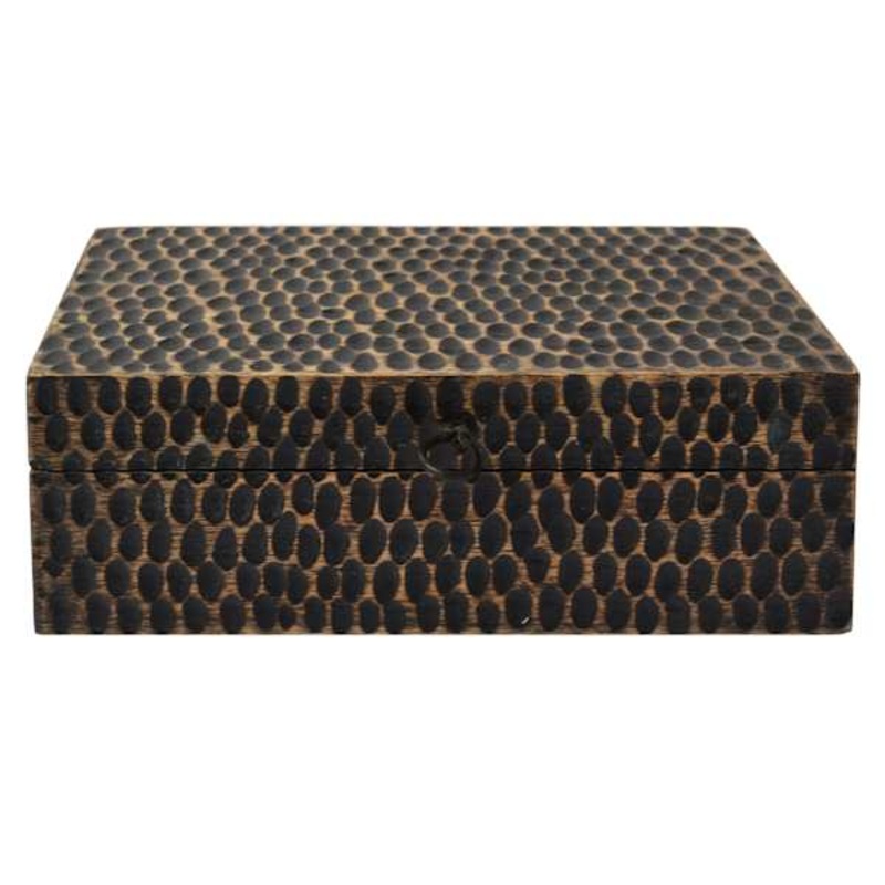 Wood Hammered Box, 10×3