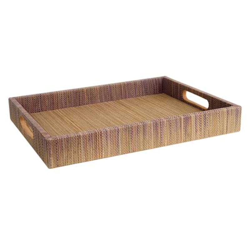 Woven Seagrass Decorative Tray, 12×16