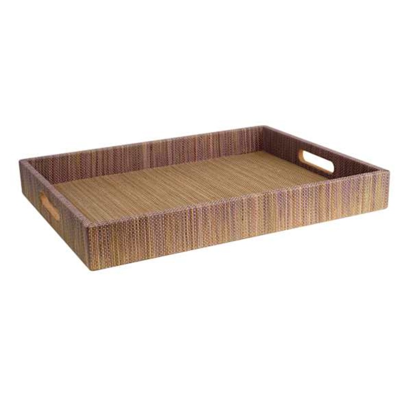 Woven Seagrass Decorative Tray, 20×15